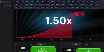 Simulación de juego Aviator con bono